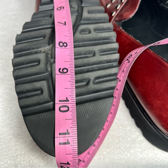 Paul Green Sofia Red Leather Studded Slip On Loafers Shoes Classic Women’s Shoes - Picture 10 of 10